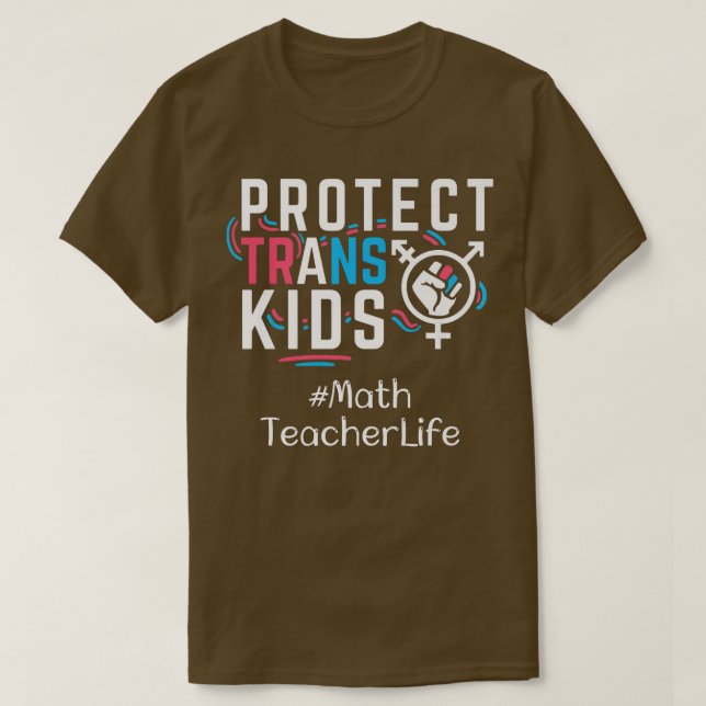 T-shirt Professeur de mathématiques protéger les enfants t (Design devant)