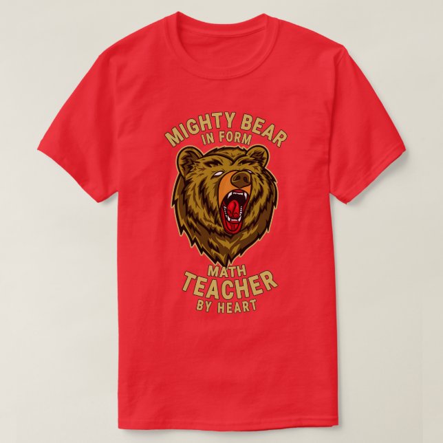 T-shirt Professeur de mathématiques puissant ours Directeu (Design devant)