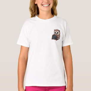 T-shirt Professeur de mathématiques Smart Owl pour enfants
