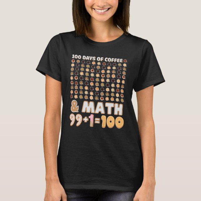 T-shirt Professeur De Maths 100ème Jour D'Équations Scolai (Devant)