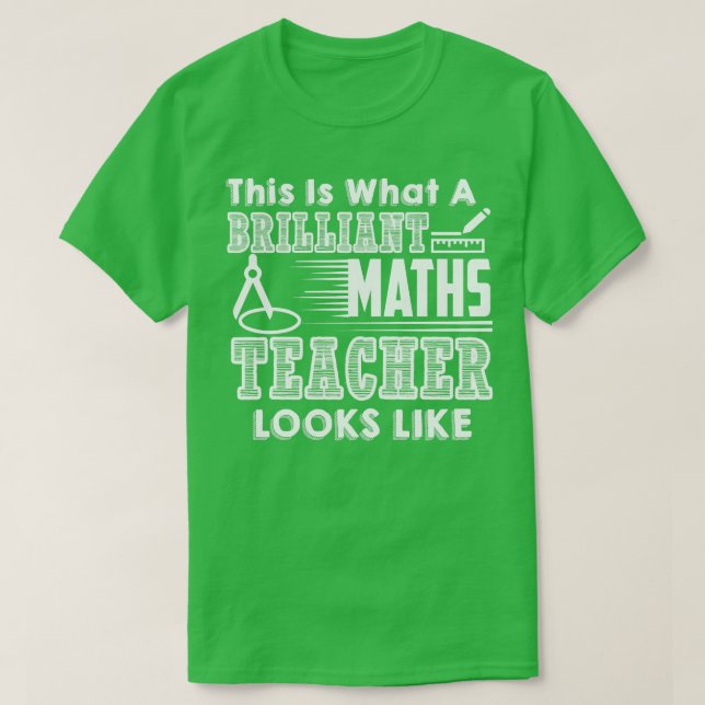 T-shirt Professeur De Maths C'Est Ce Qu'Un Brillant Enseig (Design devant)
