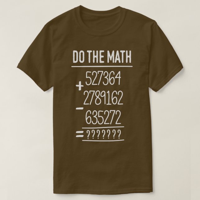 T-shirt Professeur de maths faire des maths drôle (Design devant)