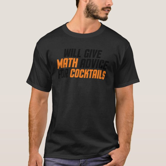 T-shirt Professeur De Maths Funny Donnera Des Conseils De  (Devant)