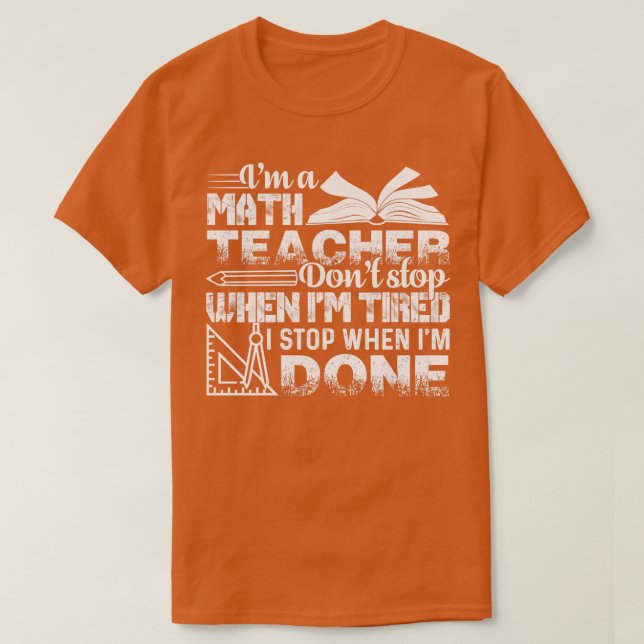 T-shirt Professeur De Maths Je Suis Enseignant En Maths (Design devant)