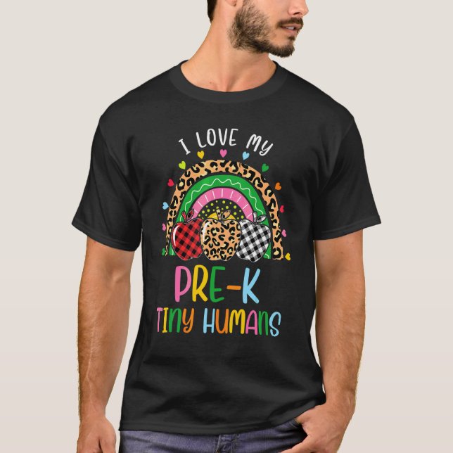 T-shirt Professeur De Minuscules Humains Leopard Étudiants (Devant)