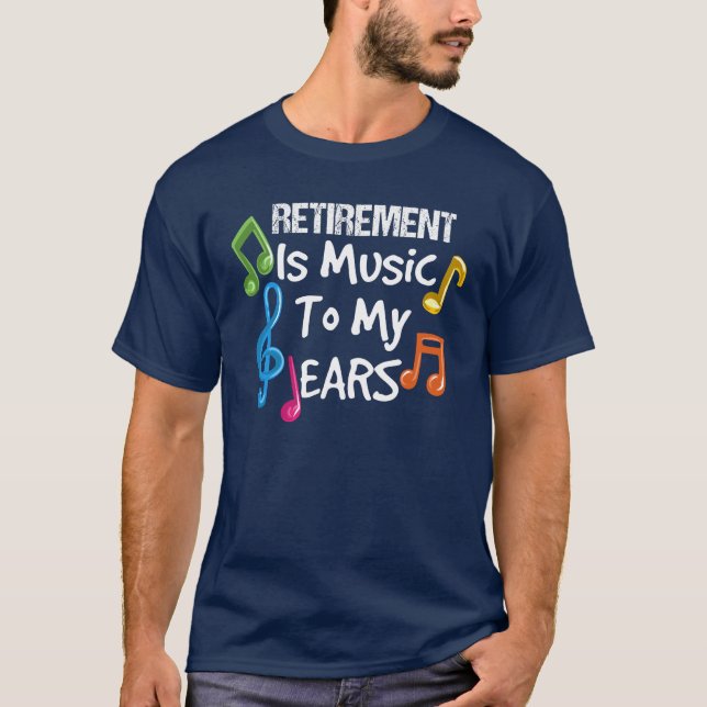 T-shirt Professeur de musique à la retraite Gag amusant (Devant)