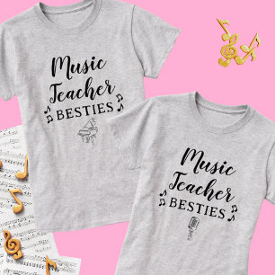 T-shirt Professeur de musique Besties Piano Best Friend