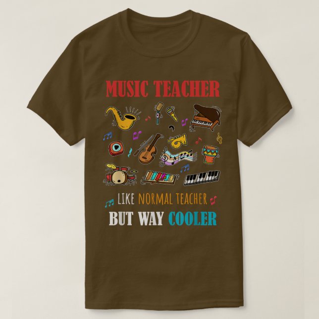 T-shirt Professeur De Musique Comme Enseignant Normal Mais (Design devant)