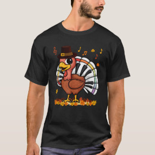 T-shirt Professeur de musique de dinde piano