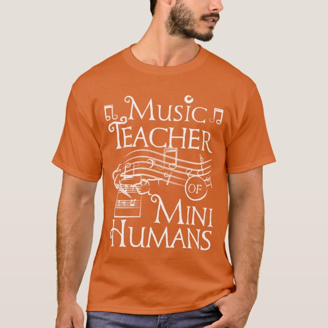 T-shirt Professeur de musique de mini-humains amis (Devant)