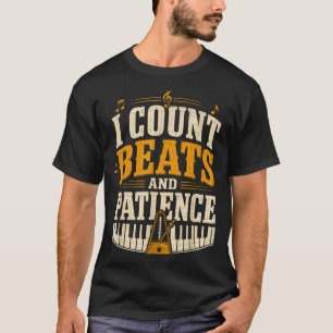 T-shirt Professeur de musique de piano de comptage de batt