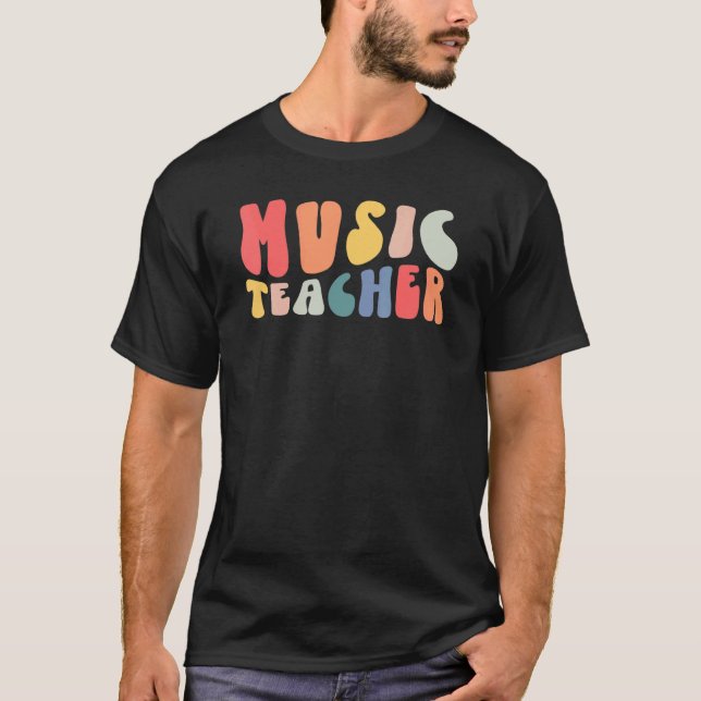 T-shirt Professeur De Musique De Retour À L'École (Devant)