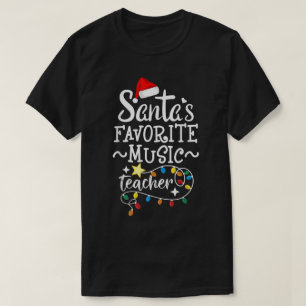 T-shirt Professeur de musique préféré du Père Noël Art