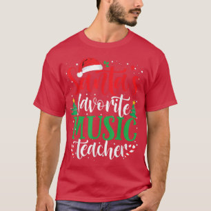 T-shirt Professeur de musique préféré du Père Noël Chapeau