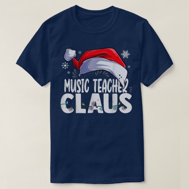 T-shirt Professeur de musique Santa Claus Noël Corresponda (Design devant)