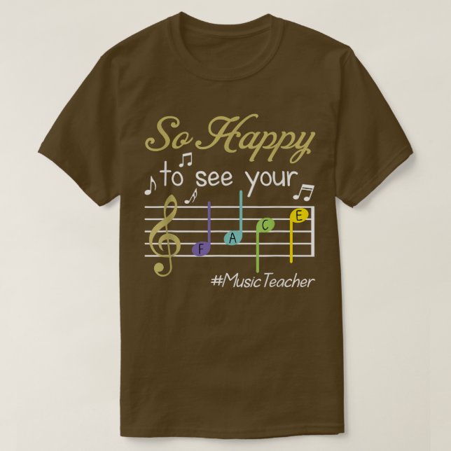 T-shirt Professeur De Musique Si Heureux De Revoir Votre V (Design devant)