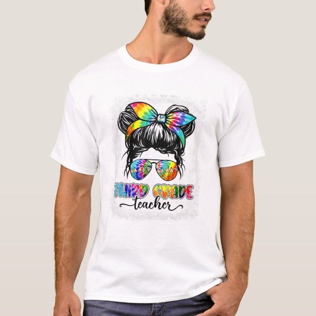 T-shirt Professeur de niveau Bun Tie Dye désordonné (Devant)