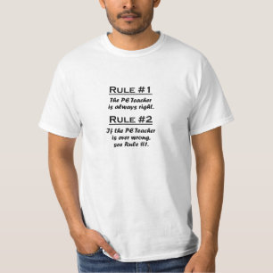 T-shirt Professeur de PE de règle