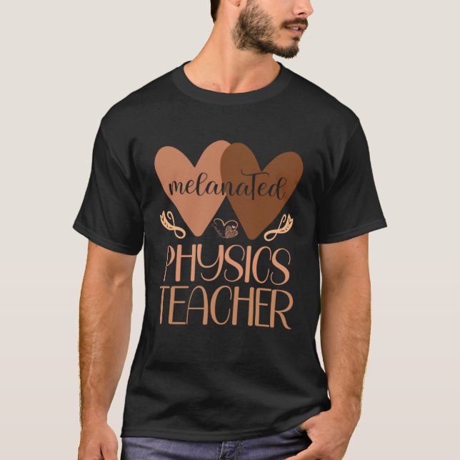 T-shirt Professeur de physique noir lycée histoire des Noi (Devant)