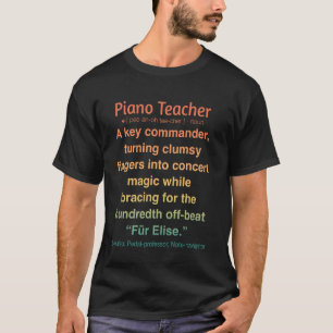 T-shirt Professeur de piano drôle