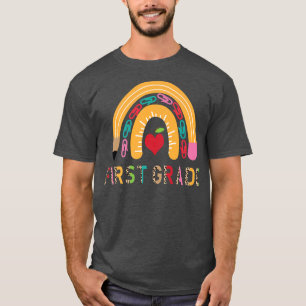 T-shirt Professeur De Première Année Pancia Rainbow Retour