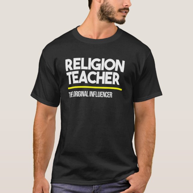 T-shirt Professeur de religion Influenceur original Moyen- (Devant)