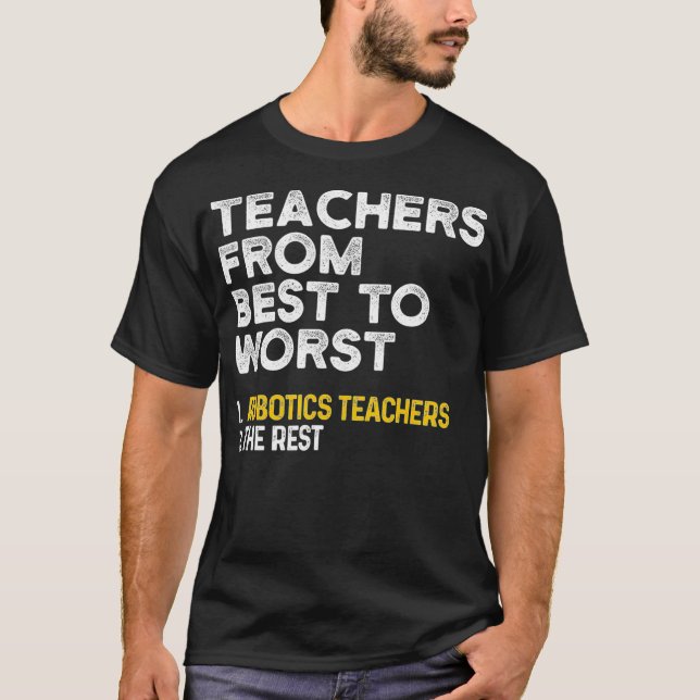 T-shirt Professeur de robotique Meilleur Professeur Cadeau (Devant)
