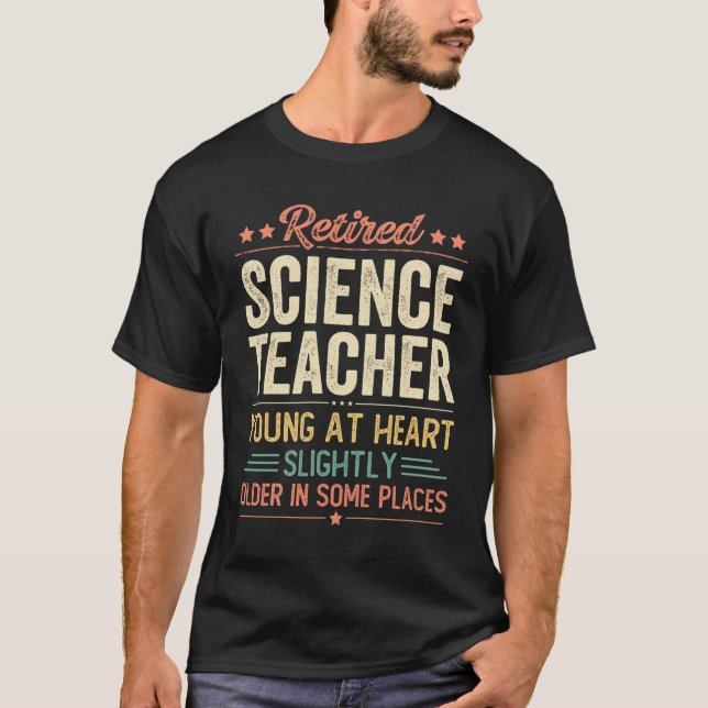 T-shirt Professeur de sciences à la retraite (Devant)