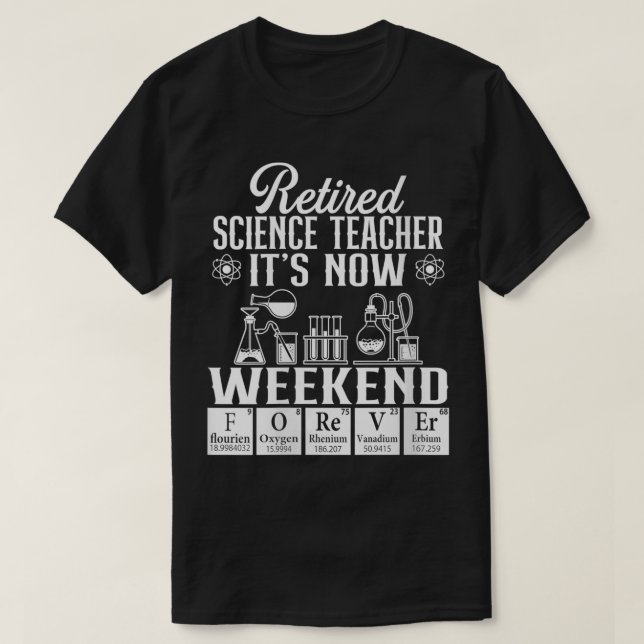T-shirt Professeur de sciences à la retraite à l'école de  (Design devant)