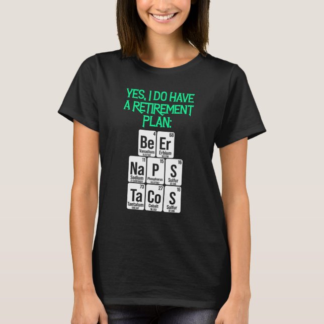 T-shirt Professeur de sciences à la retraite à l'école de  (Devant)
