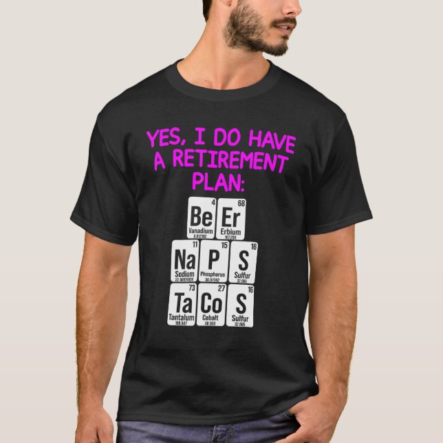 T-shirt Professeur de sciences à la retraite à l'école de  (Devant)