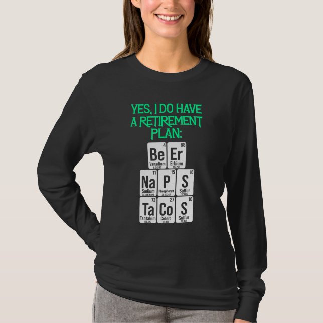 T-shirt Professeur de sciences à la retraite à l'école de  (Devant)
