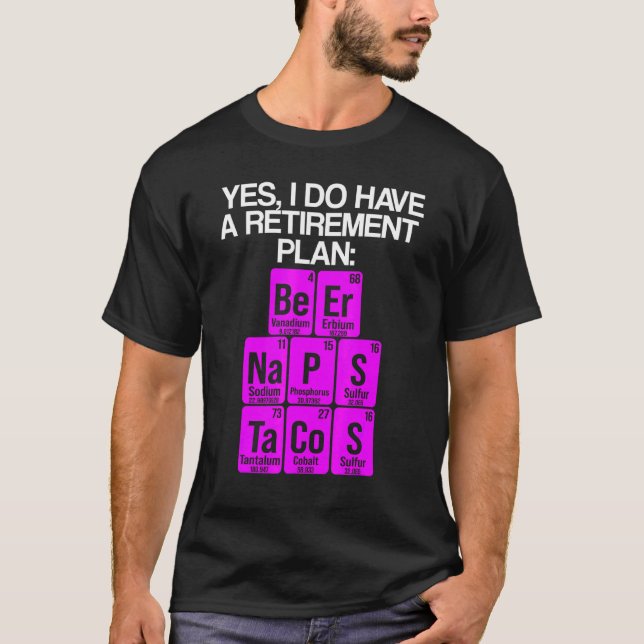 T-shirt Professeur de sciences à la retraite - Retraite 2 (Devant)