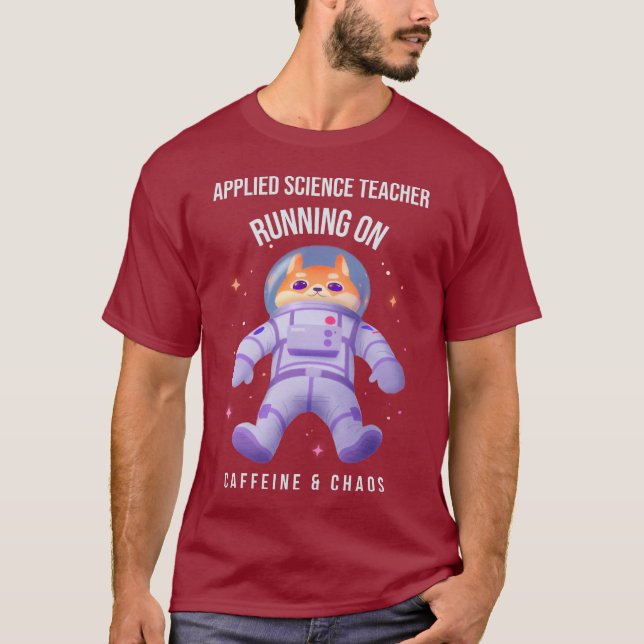 T-shirt Professeur de sciences appliquées courant sur la c (Devant)