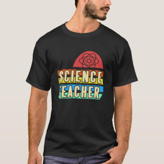 T-shirt Professeur de sciences arc-en-ciel rétro Fierté de