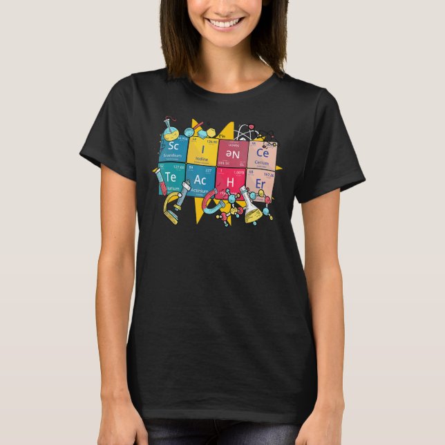 T-shirt Professeur de sciences - Enseignant en chimie - El (Devant)