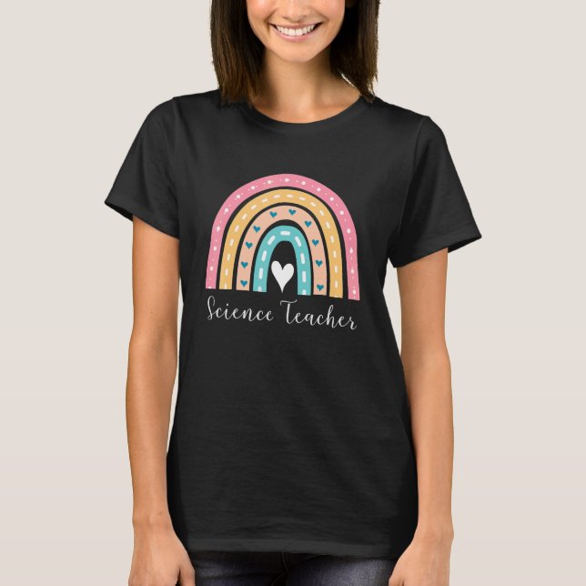 T-shirt Professeur De Sciences Femmes Science Cute Arc En  (Devant)