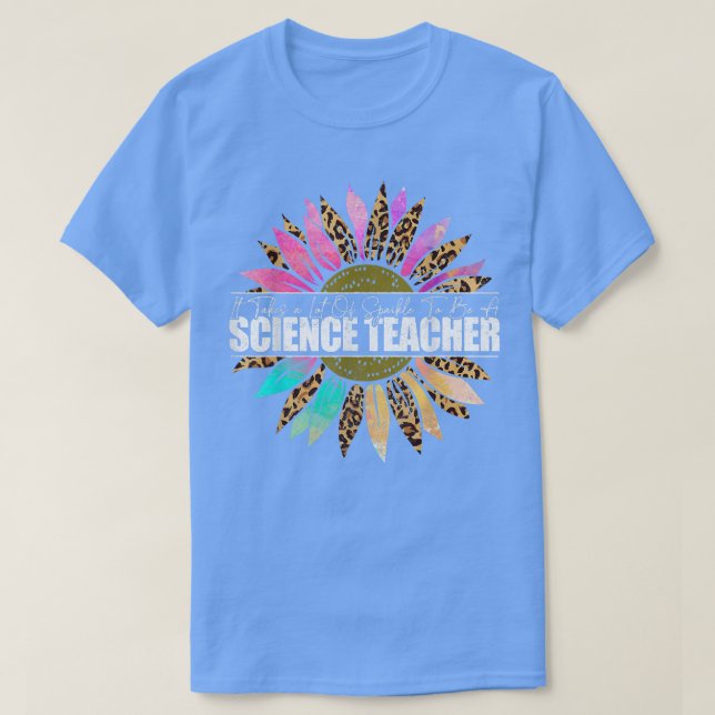 T-shirt Professeur de sciences Leopard Tournesol s, Amusan (Design devant)