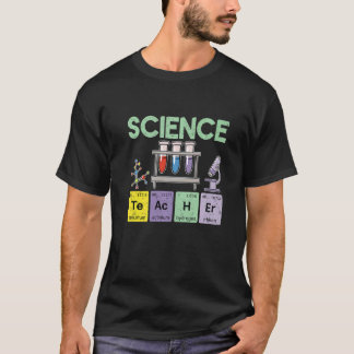 T-shirt Professeur de sciences rétro jumelant des élèves e