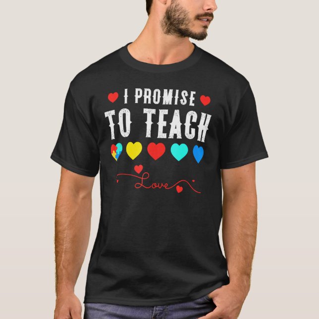 T-shirt Professeur De sensibilisation sur l'autisme Je Pro (Devant)