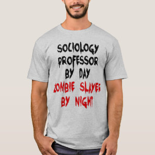 T-shirt Professeur de sociologie Zombie Joke