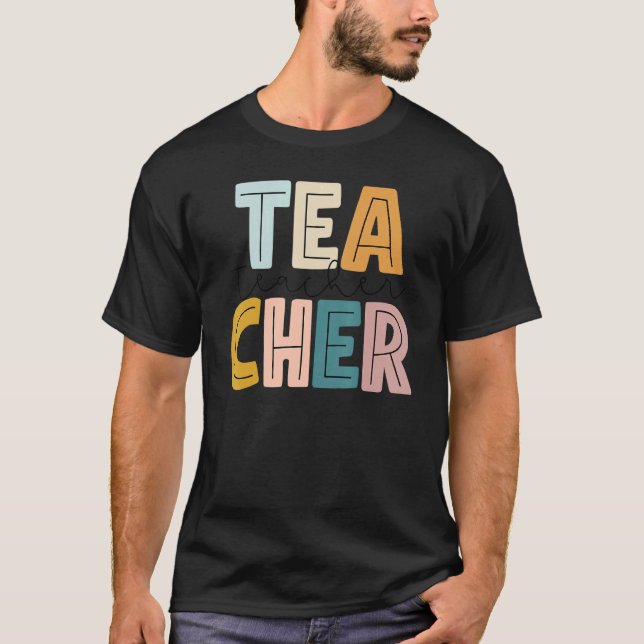 T-shirt Professeur De Style Boho Retro À L'École 1 (Devant)