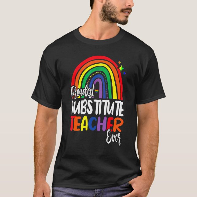 T-shirt Professeur De Substitut Le Plus Fier Jamais Je Pro (Devant)