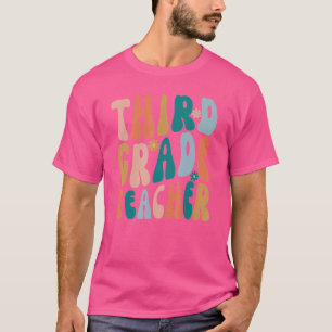 T-shirt Professeur de troisième année Rétro Groovy Enseign