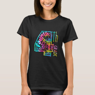 T-shirt Professeur de typographie de quatrième année Tie D