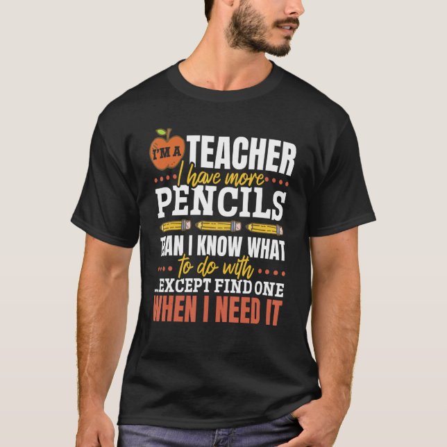 T-shirt Professeur d'école Je suis enseignant (Devant)