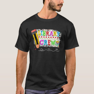 T-shirt Professeur D'Équipage De Bibliothèque Drôle Premie