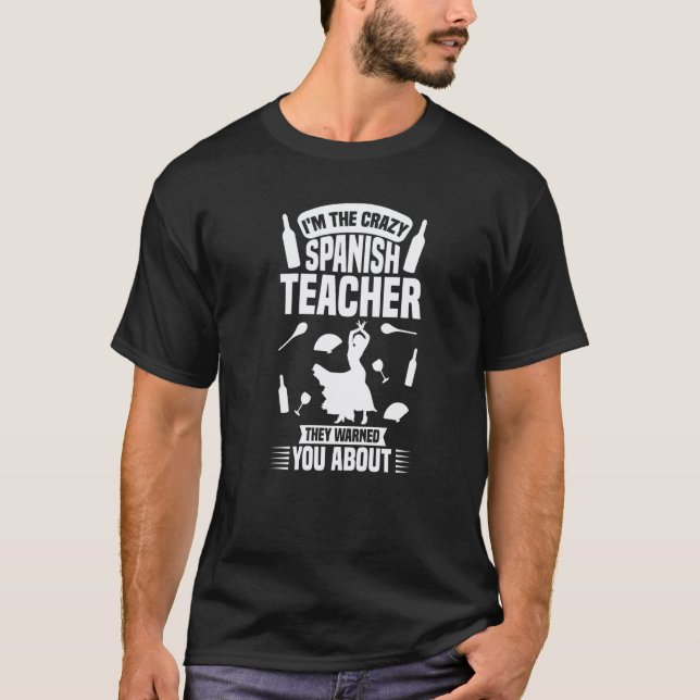 T-shirt Professeur d'espagnol Drapeau d'Espagne Leçon de l (Devant)