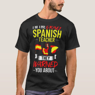 T-shirt Professeur d'espagnol Drapeau d'Espagne Leçon de l