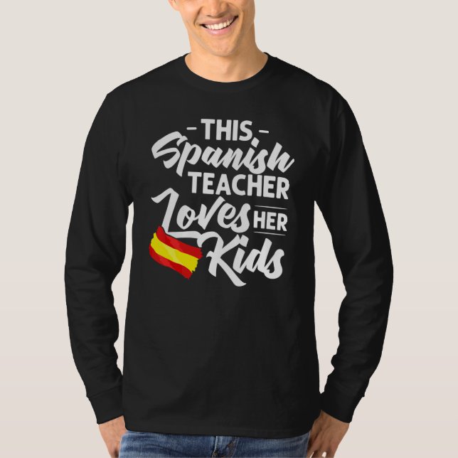 T-shirt Professeur d'espagnol Drapeau d'Espagne Leçon de l (Devant)